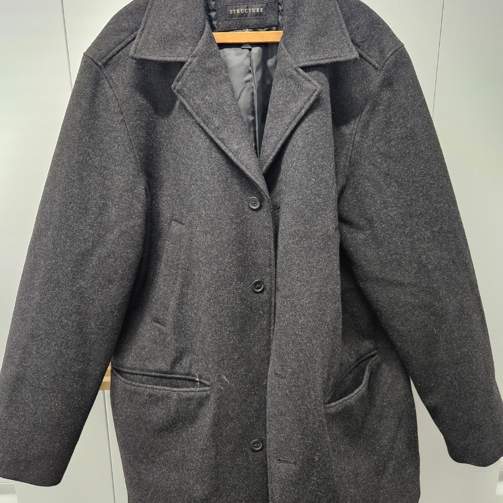 Structure Women's Charcoal Pea Coat